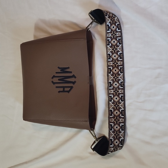 MMA MARLEYLILLY PU Vegan leather purse embroidered guitar strap Monogram - Picture 10 of 15